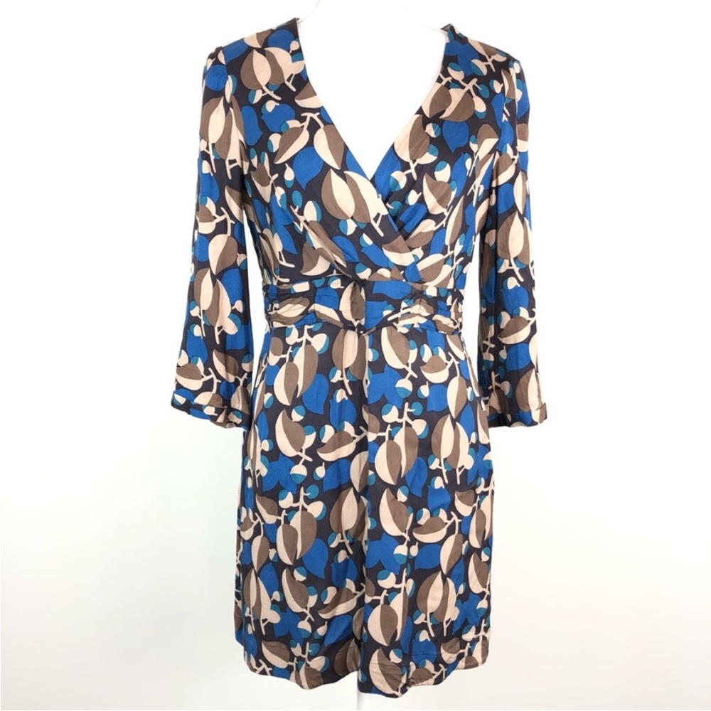 Boden Canterbury Acorn Leaf Tunic Dress Faux Wrap WA327